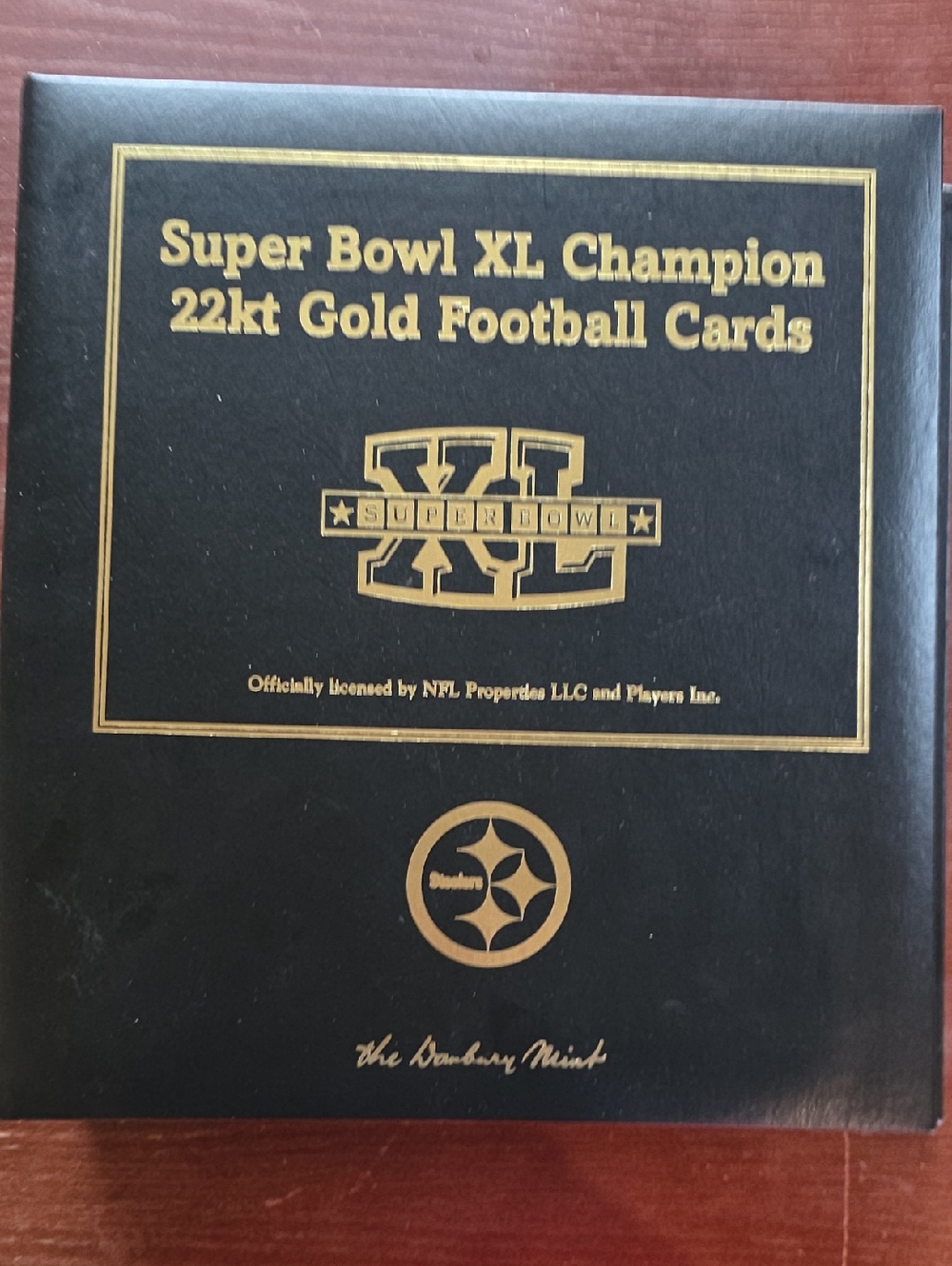 NFL Super Bowl XL Champion 22kt Gold Football Cards - Black & Gold